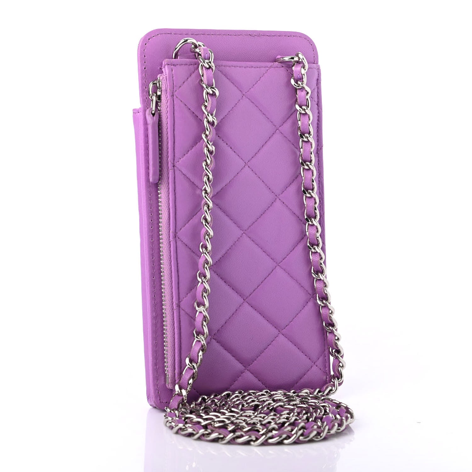 Chanel Quilted CC Phone Holder Light Purple 4 of 11