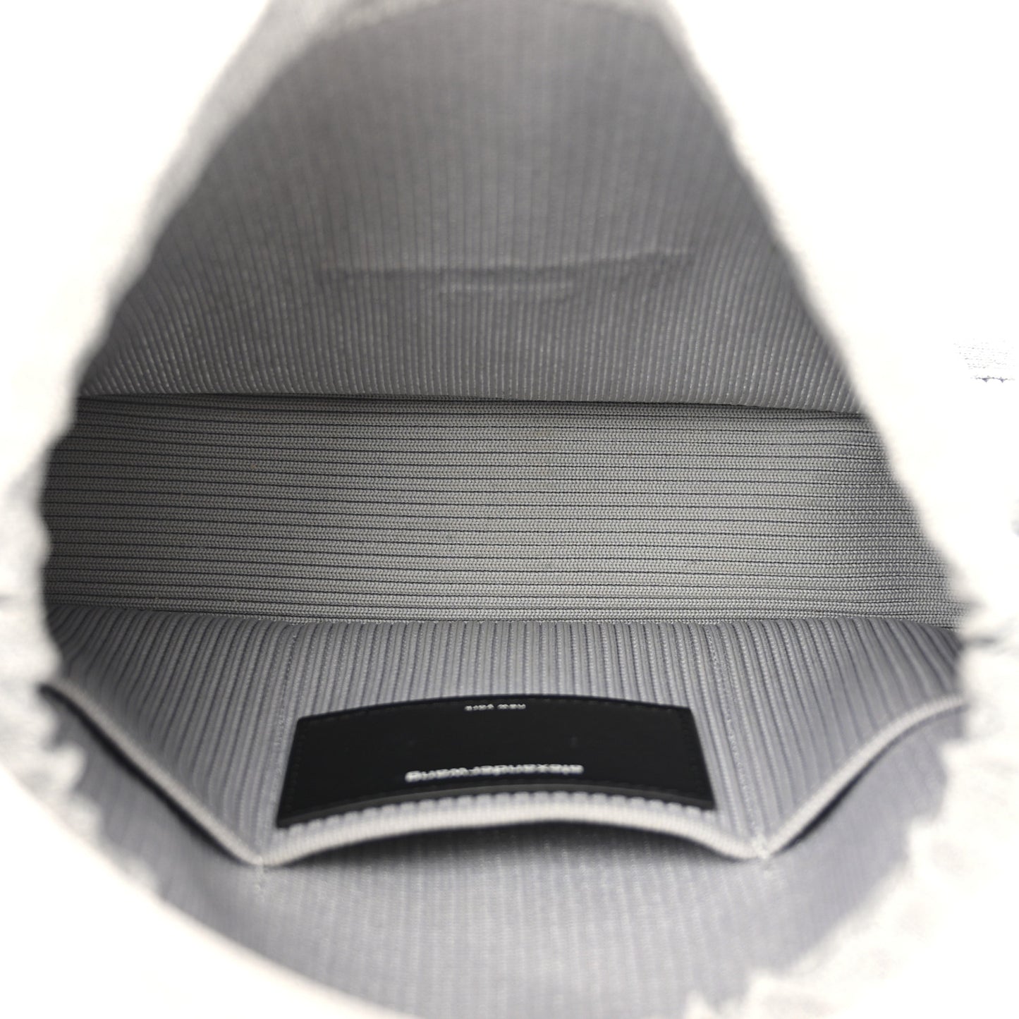 Metallic Ribbed Knit Small Ryan Bag Silver
