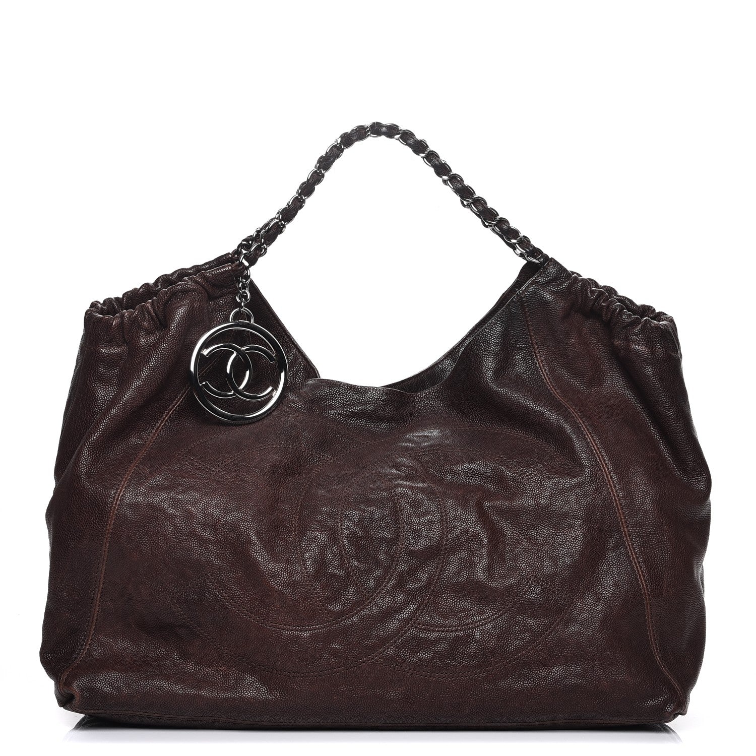 Chanel Distressed Caviar XL Coco Cabas Brown 1 of 10