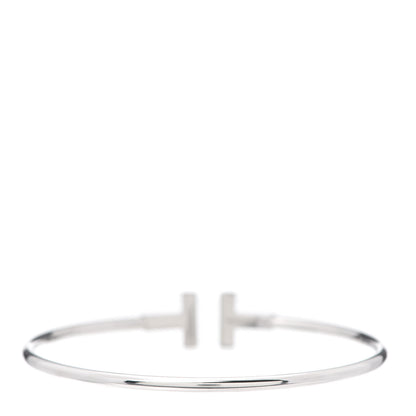Tiffany 18K White Gold Ruby T Wire Bracelet 3 of 5