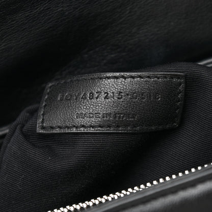 Saint Laurent Calfskin Y Quilted Monogram Large Loulou Chain Satchel Black 7 of 10
