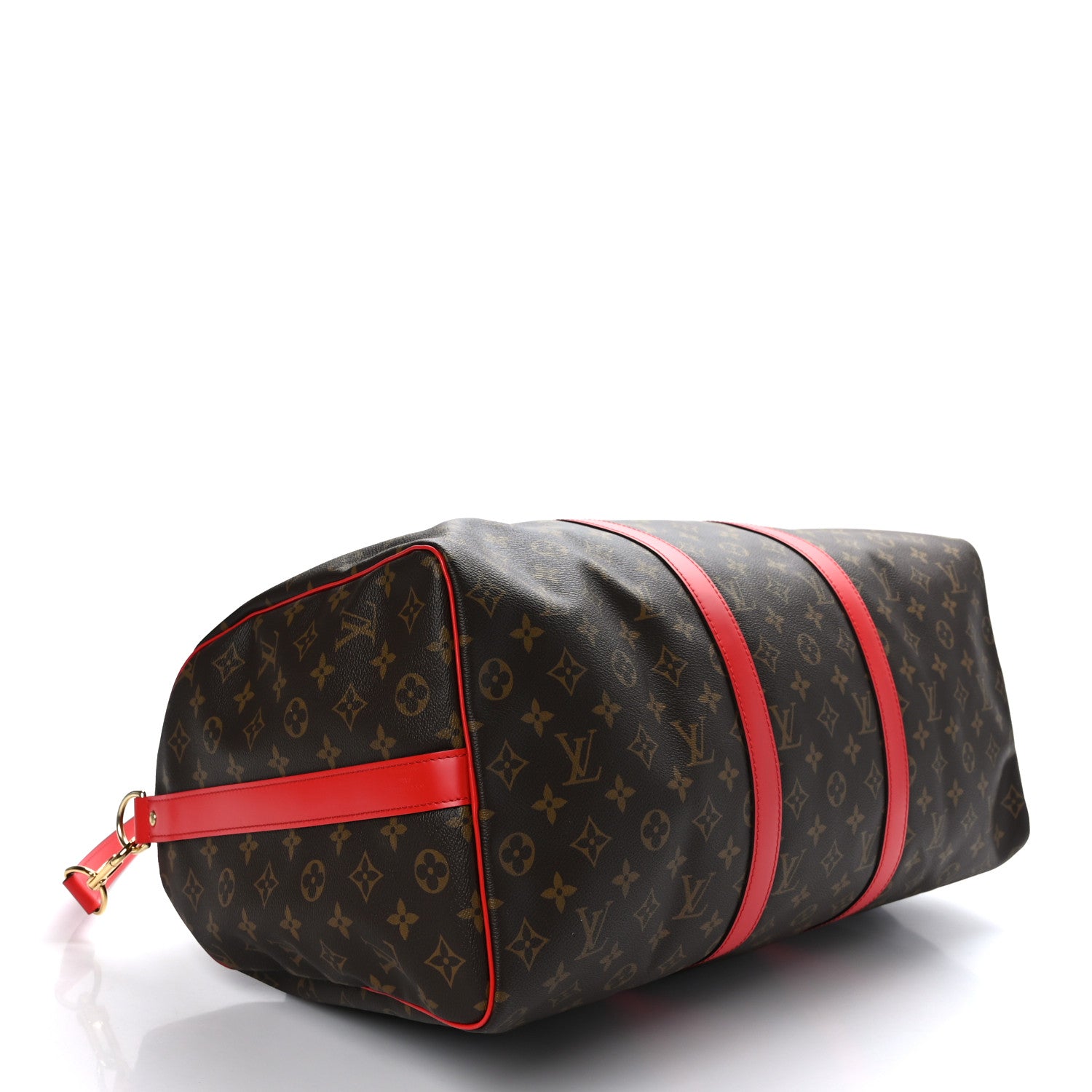 Louis Vuitton Calfskin Monogram Keepall Bandouliere 50 Coquelicot 4 of 9