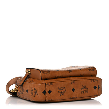 MCM Visetos Camera Crossbody Bag Cognac 3 of 9