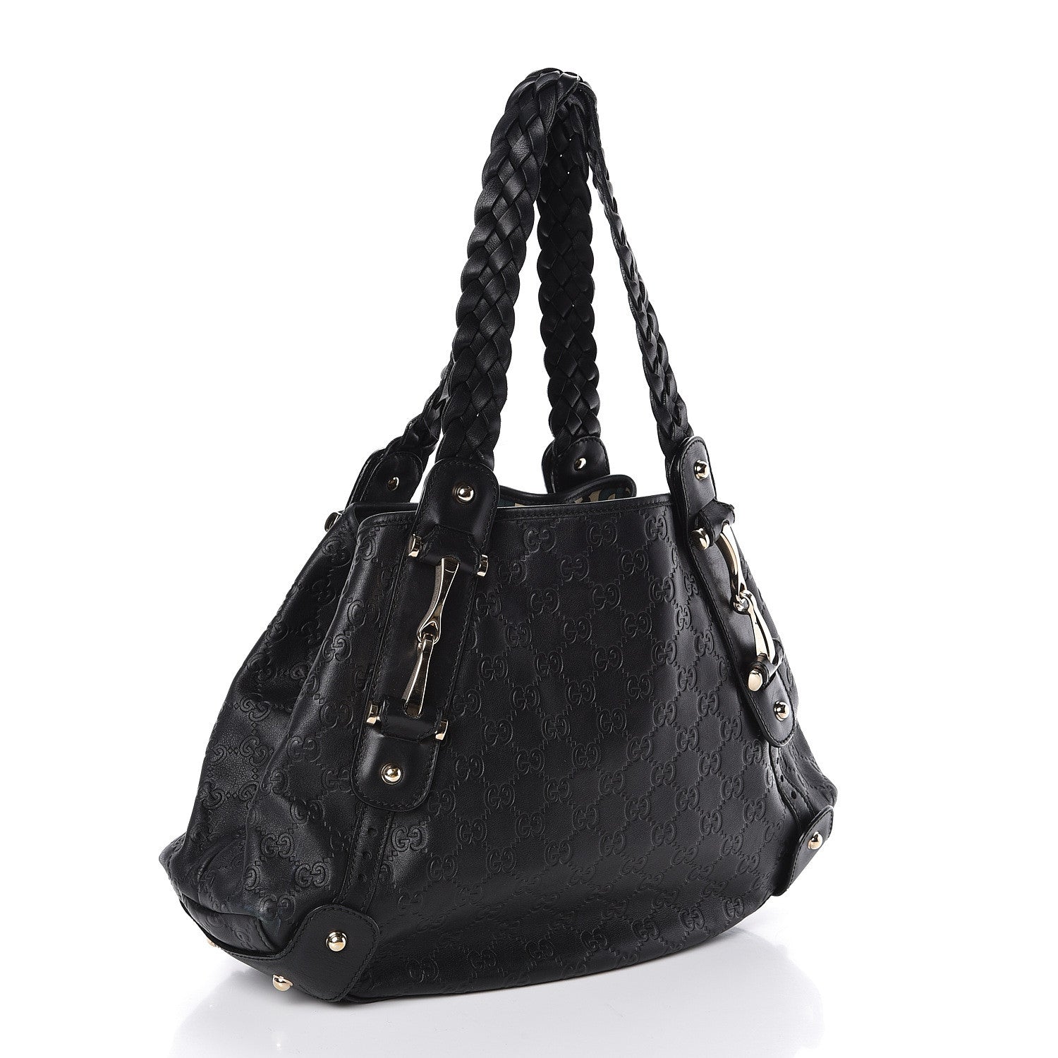 Gucci Guccissima Small Pelham Shoulder Bag Black 3 of 11