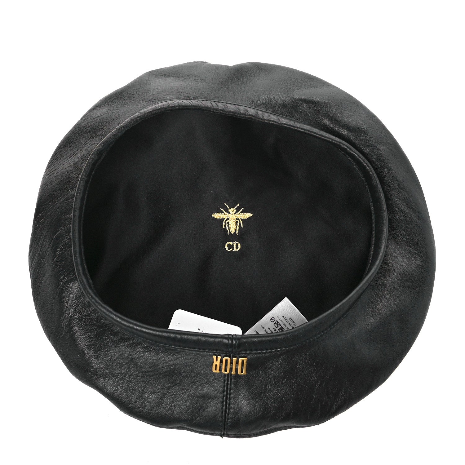 Christian Dior Lambskin D-Dream Beret 58 Black 5 of 6