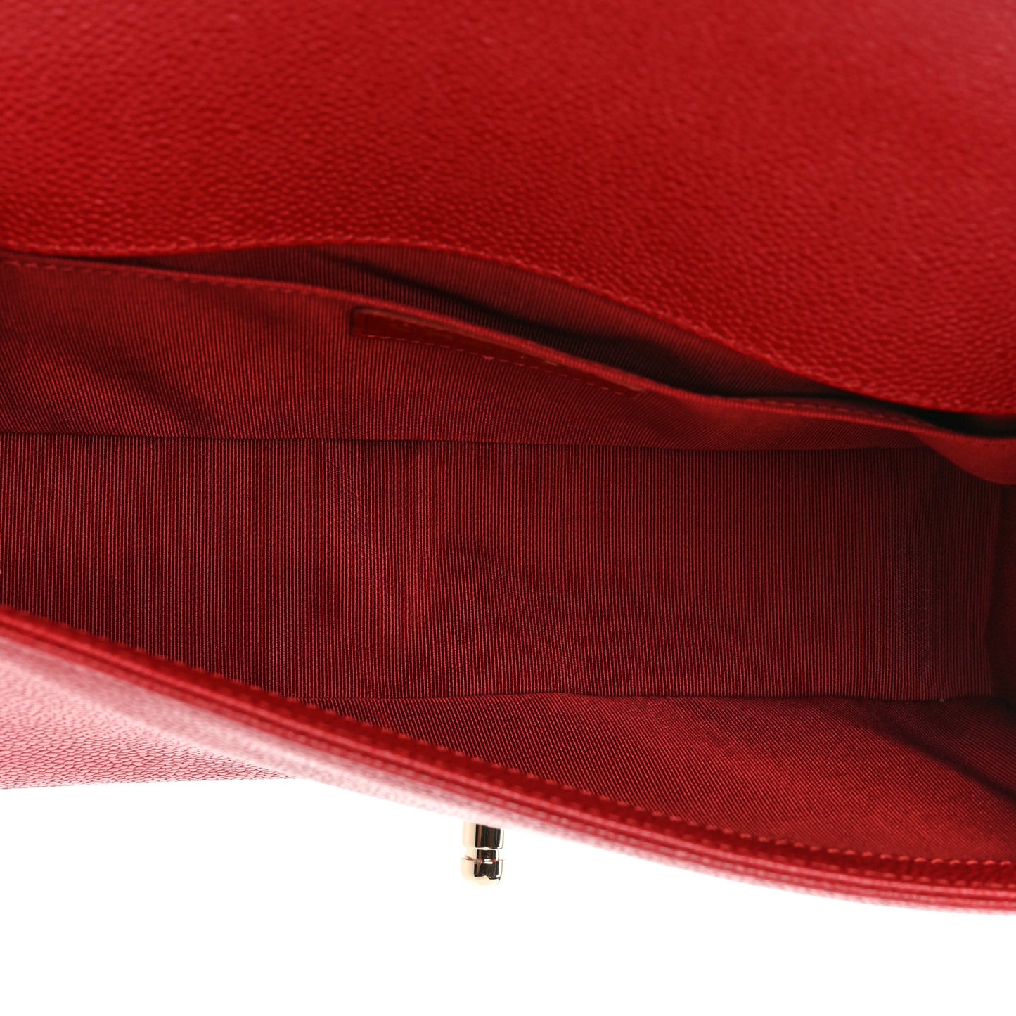 Caviar Quilted Medium Boy Flap Red