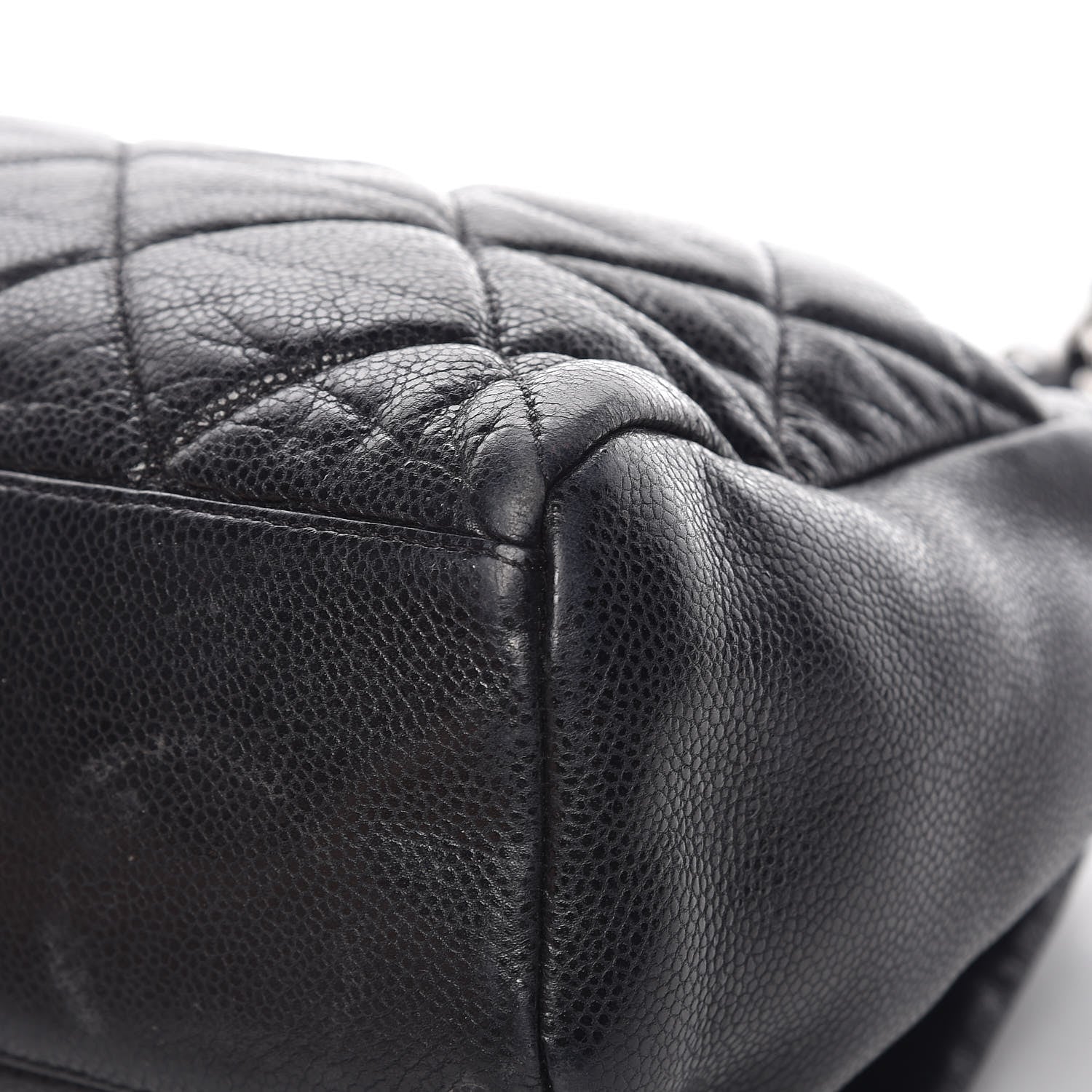 Chanel Glazed Caviar Medium Nature Flap Bag Black 14 of 20