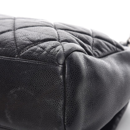 Chanel Glazed Caviar Medium Nature Flap Bag Black 14 of 20