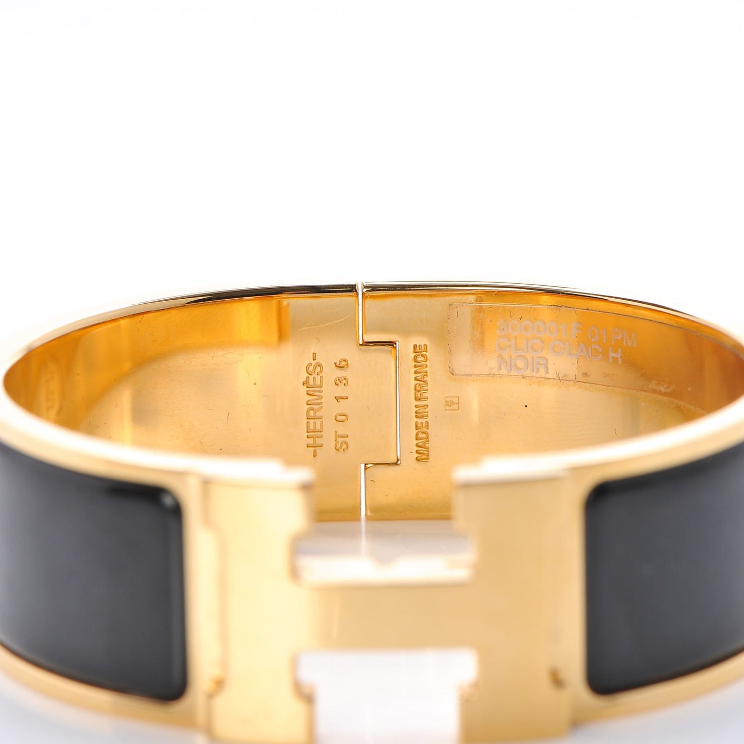 Enamel Wide Clic Clac H Bracelet PM Black