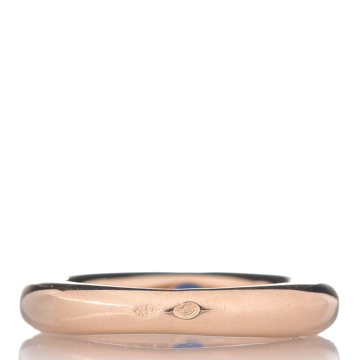 18K Yellow Gold Blue Sapphire Ellipse Oval Cut Ring 51 5.75