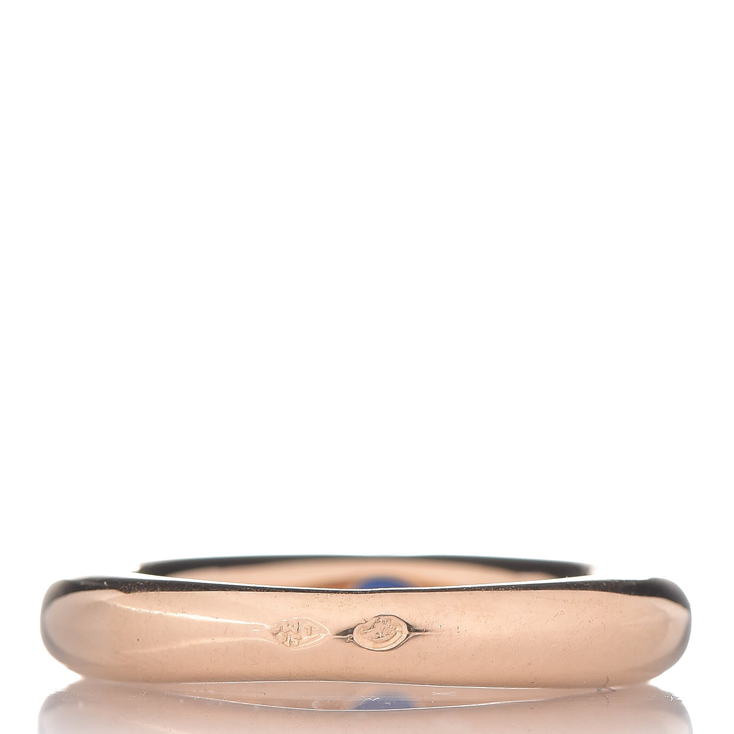 Cartier 18K Yellow Gold Blue Sapphire Ellipse Oval Cut Ring 51 5.75 4 of 6