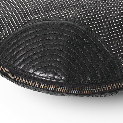 Alexander McQueen Studded Calfskin Faithful Zip Hobo Black 13 of 15