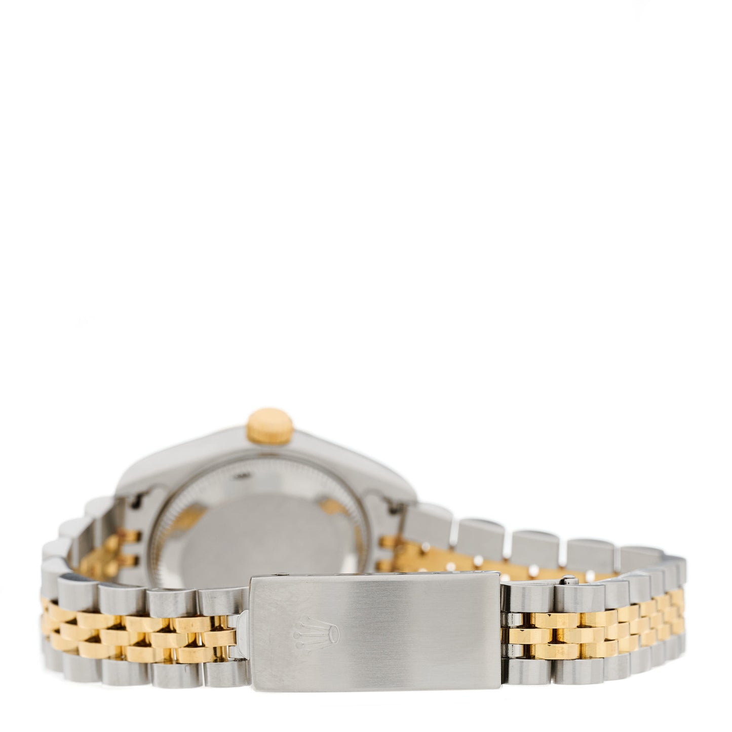 Stainless Steel 18K Yellow Gold 26mm Oyster Perpetual Datejust Watch White Pyramid Roman 79173
