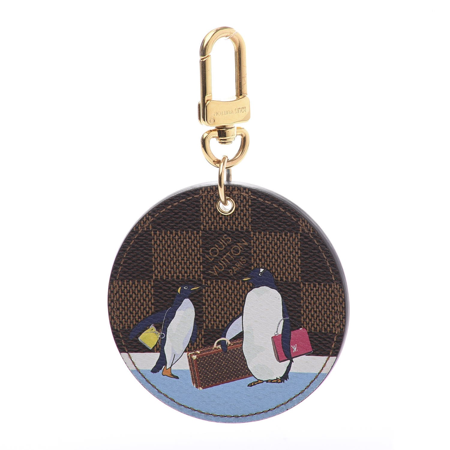 Louis Vuitton Damier Ebene Illustre Manchot Bag Charm Key Ring 1 of 4