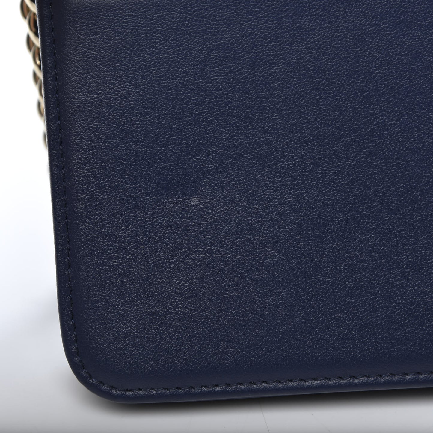 Caviar Quilted Boy Wallet On Chain WOC Navy