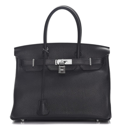 Hermes Taurillon Clemence Birkin 30 Black 1 of 28