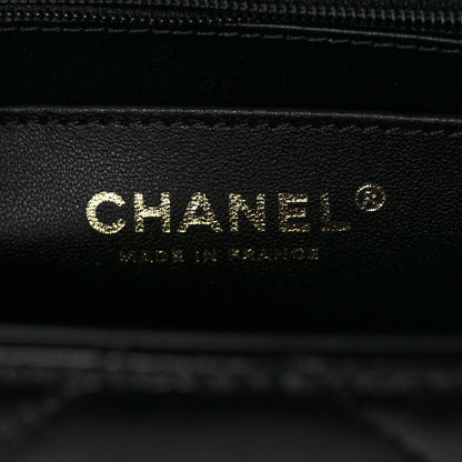 Chanel Shiny Calfskin Quilted Small CC Top Handle Box Bag Black 6 of 10