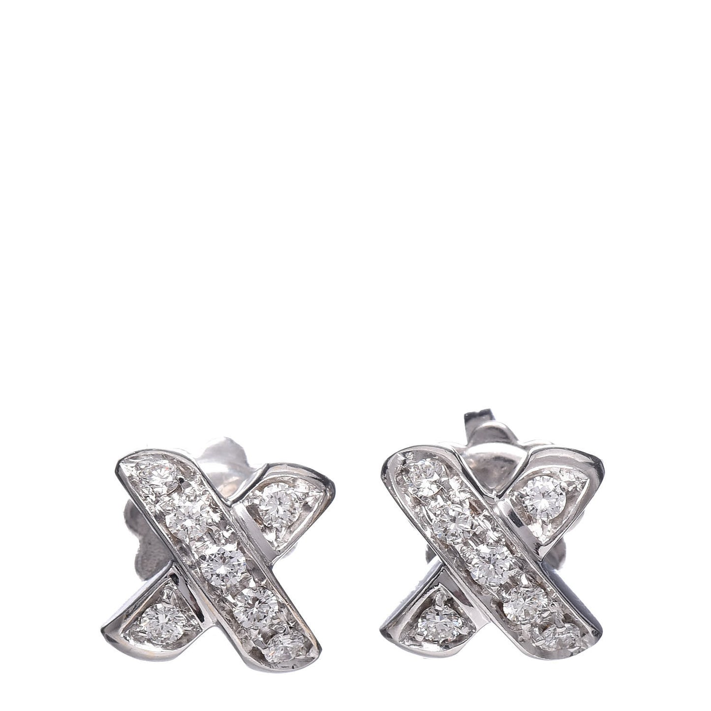 18K White Gold Diamond Paloma Picasso X Kiss Earrings