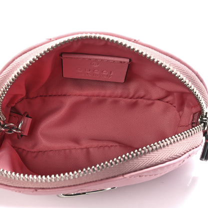 Gucci Calfskin Matelasse GG Marmont Key Pouch Wild Rose 5 of 12