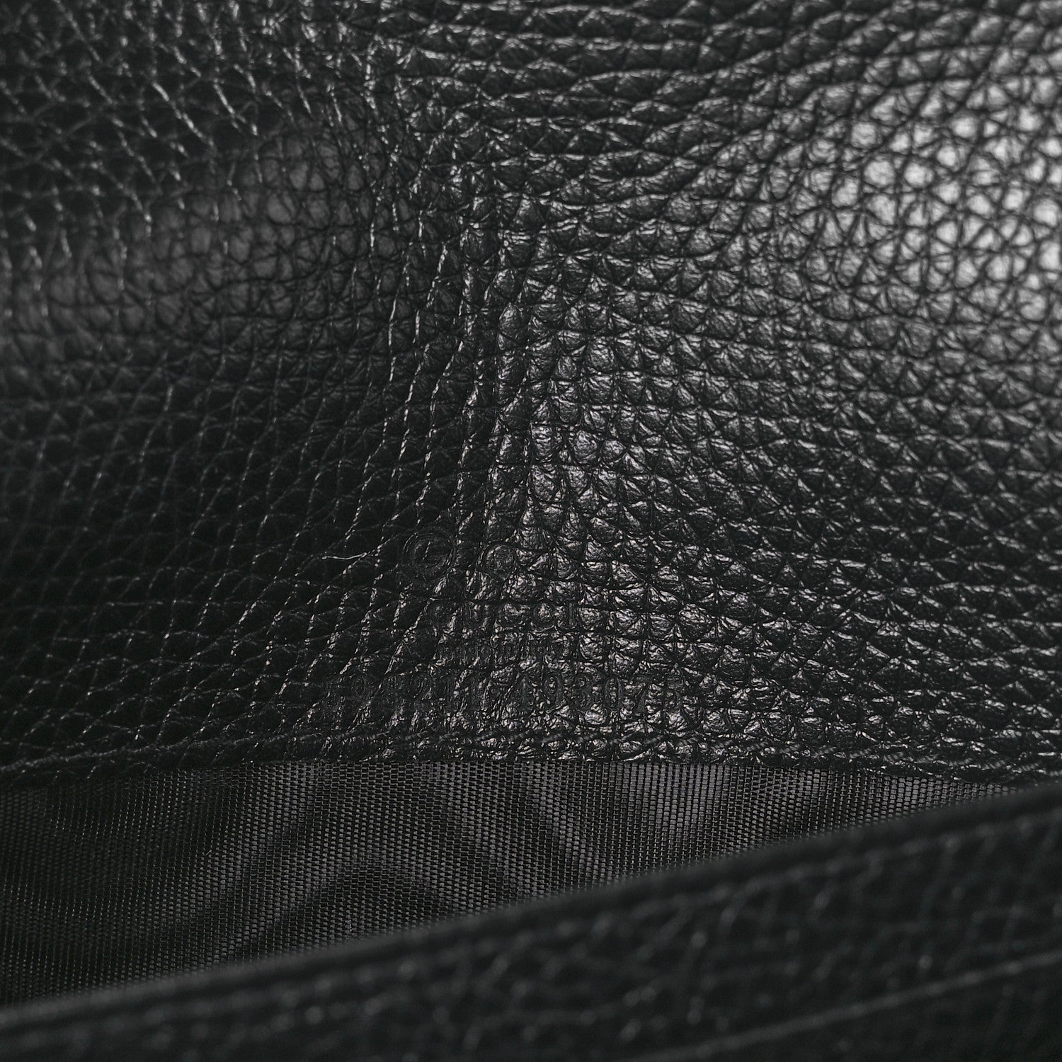 Gucci Pebbled Calfskin Soho Wallet on Chain Black 5 of 7