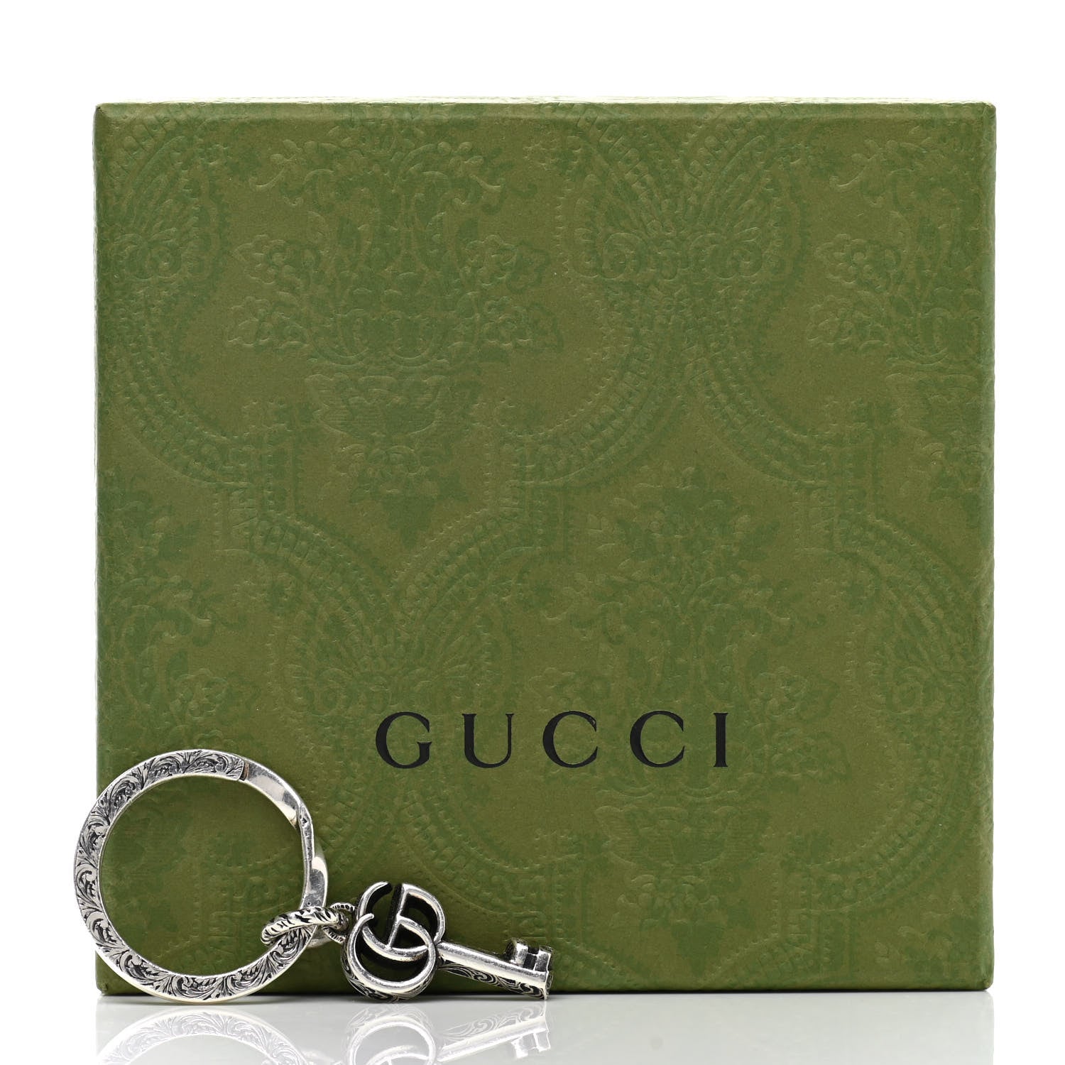 Gucci Metal GG Marmont Key Chain Silver 5 of 5