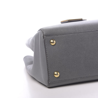 Fendi Vitello Elite Petite 2Jours Tote Grigio Grigio Chiaro 10 of 16