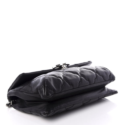 Chanel Calfskin Quilted Double Stitch Hamptons Clutch with Chain Black 3 of 9