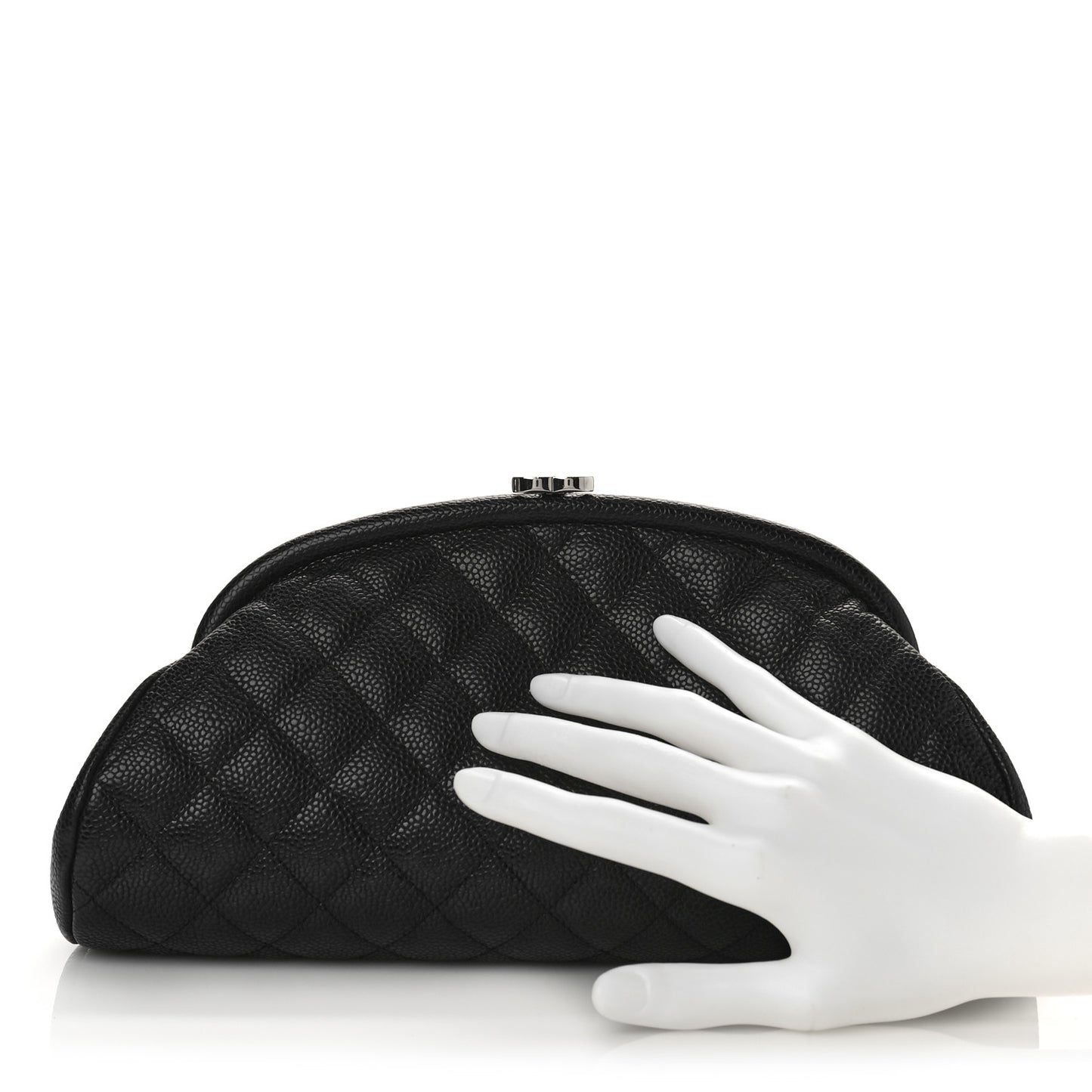 Caviar Quilted Timeless Clutch Black
