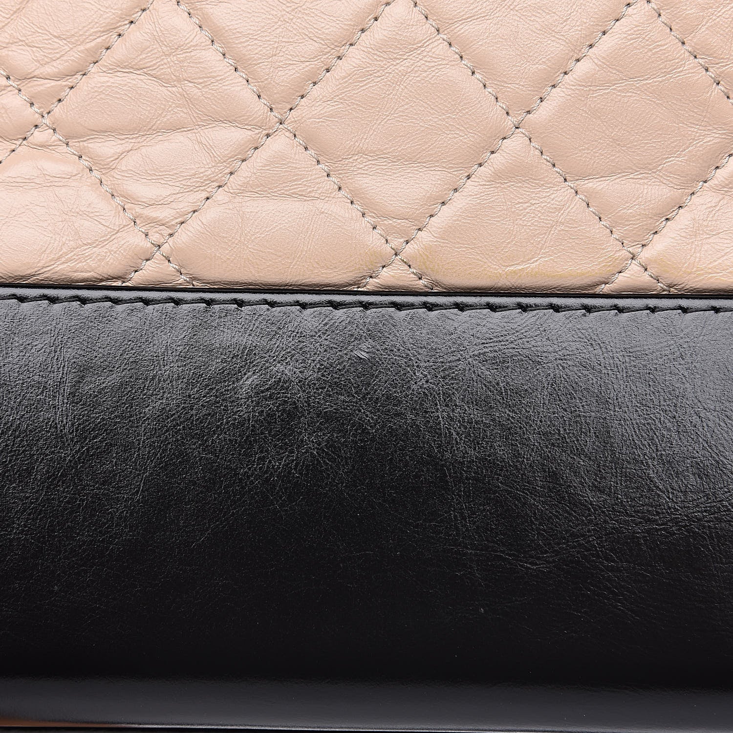 Chanel Aged Calfskin Quilted Medium Gabrielle Hobo Beige Black 10 of 12
