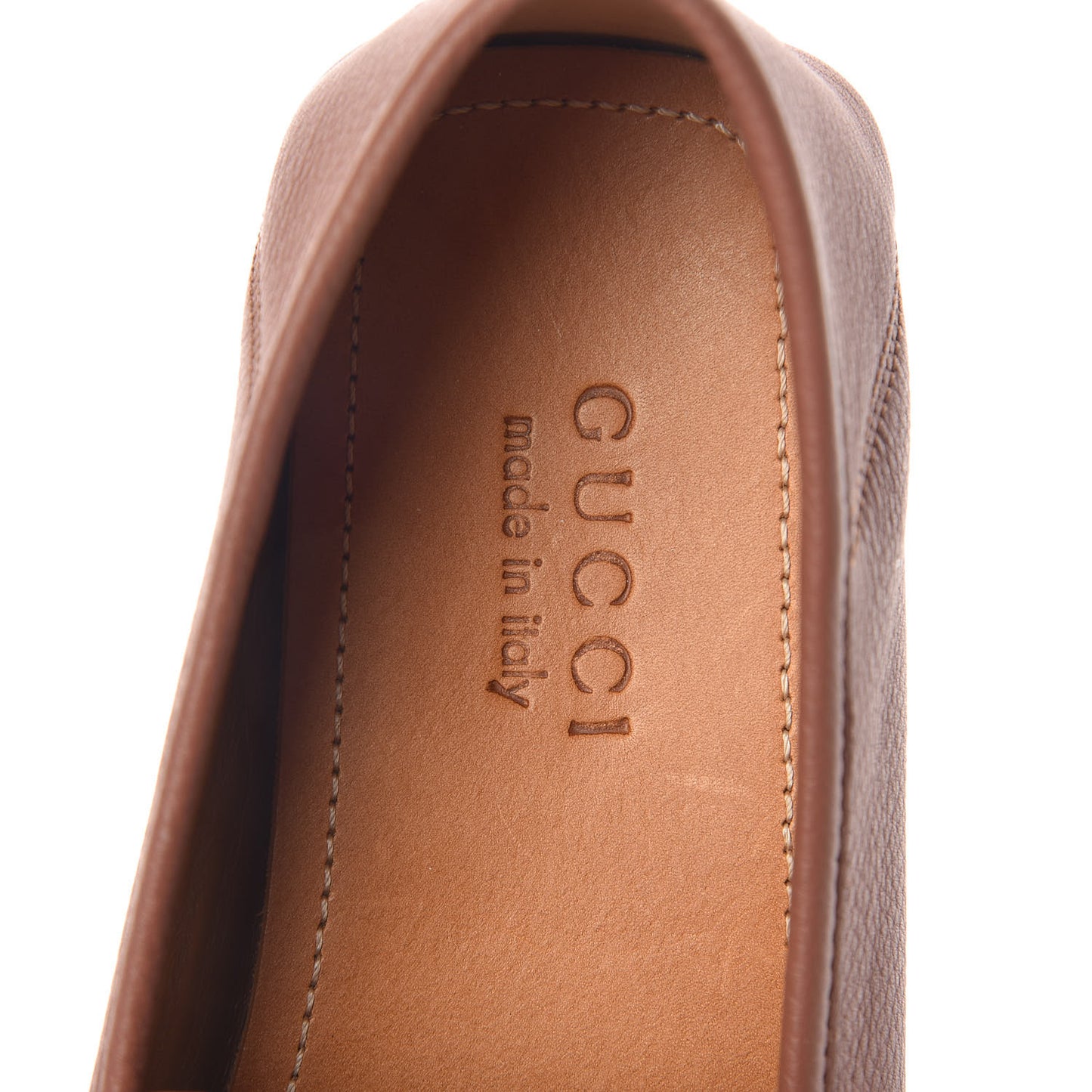 Calfskin Web Mens Buckle Loafers 6 Brown