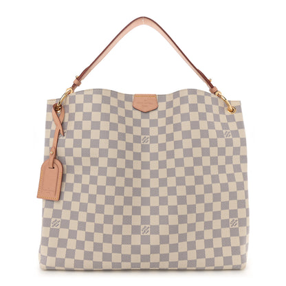 Louis Vuitton Damier Azur Graceful MM Rose Ballerine 1 of 10