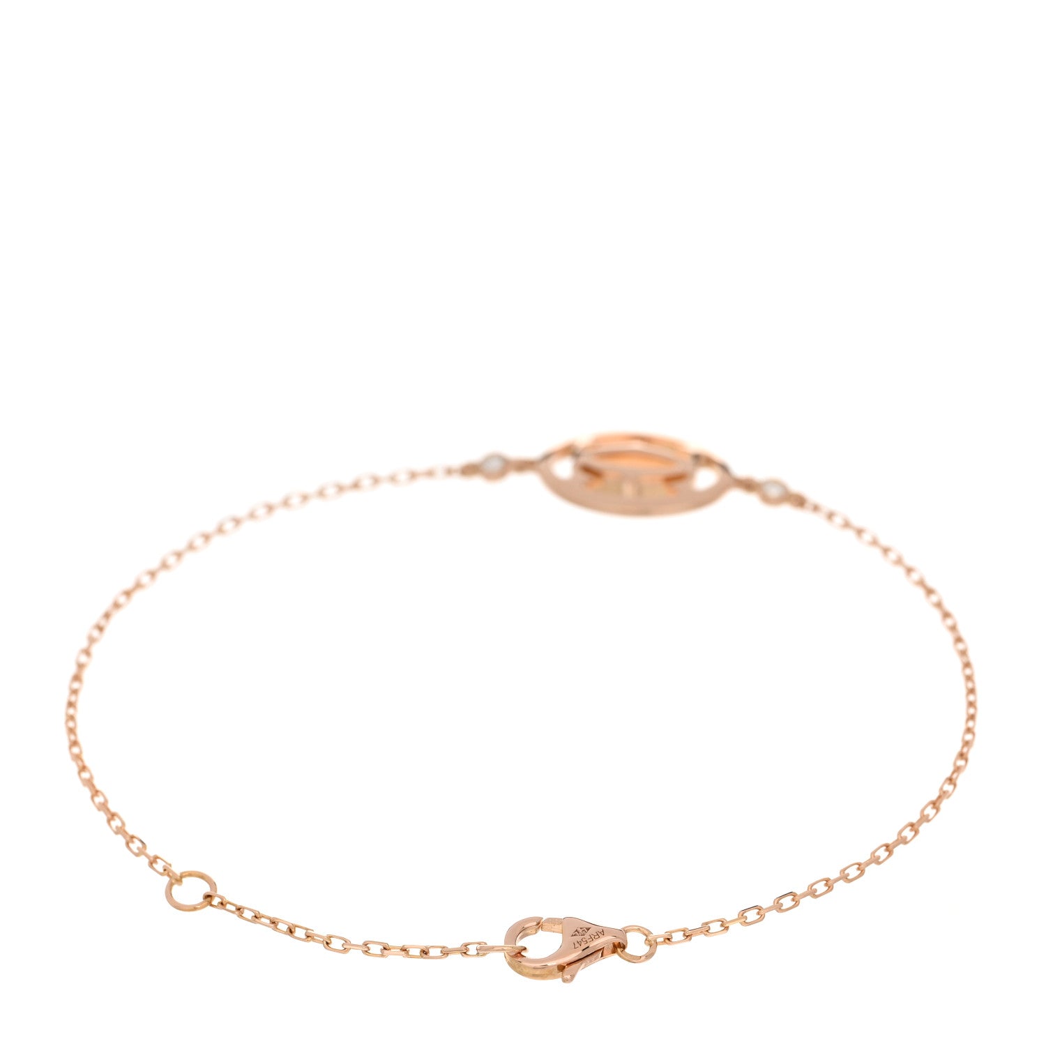 Cartier 18K Pink Gold Diamond Logo De Cartier Bracelet 2 of 3