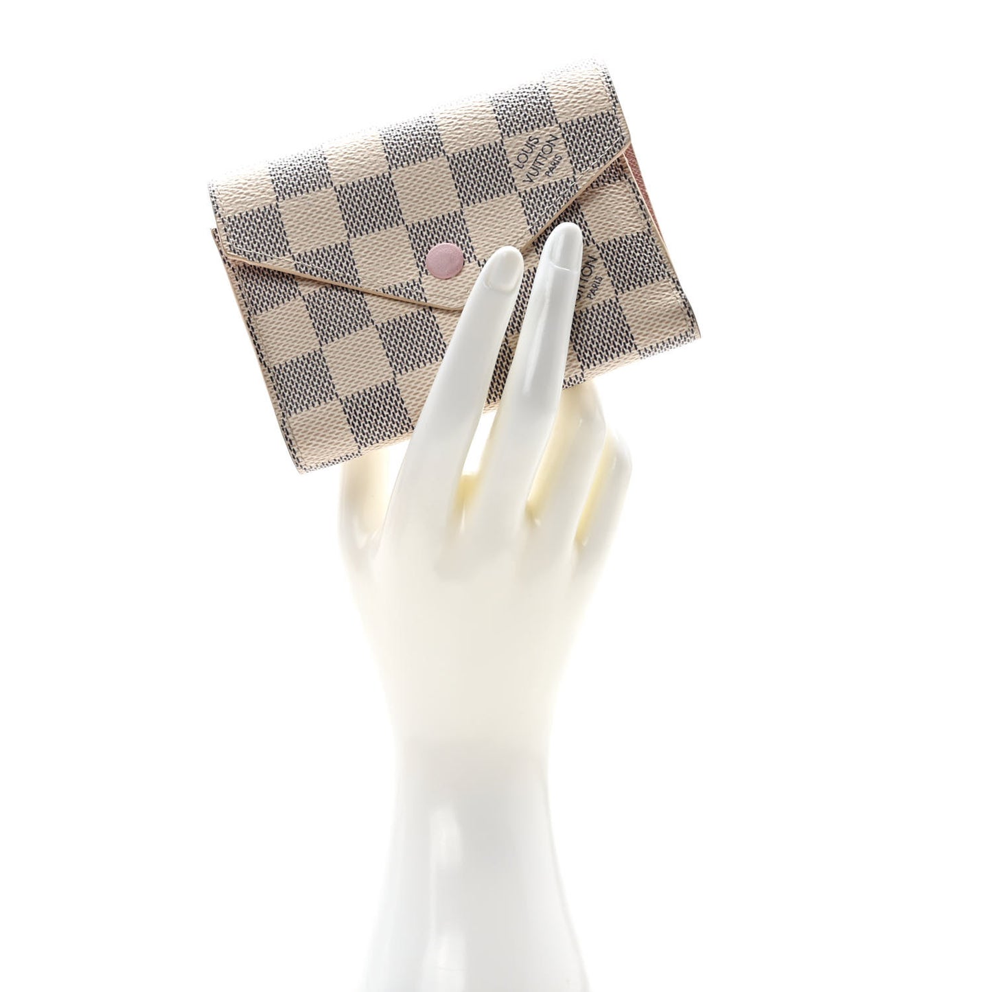 Damier Azur Victorine Wallet Rose Ballerine