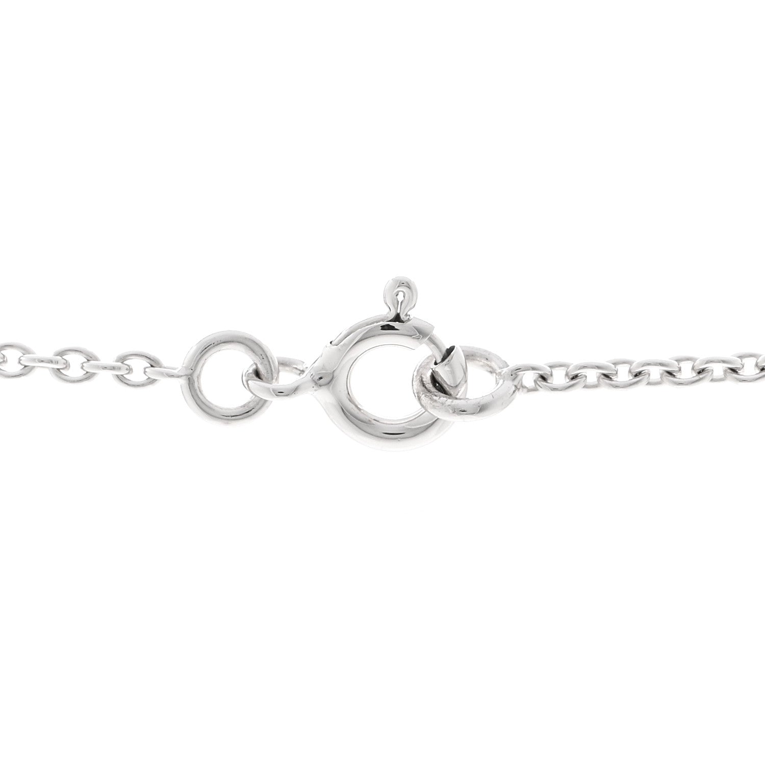 Hermes 18K White Gold Diamond Constance Amulette Pendant Necklace 4 of 6