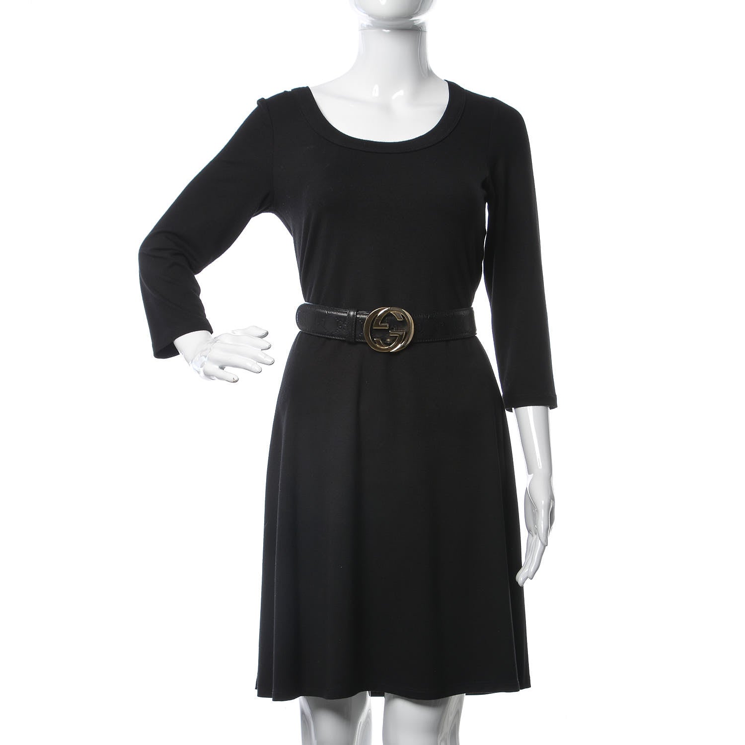Gucci Guccissima Interlocking G Belt 75 30 Black 2 of 6