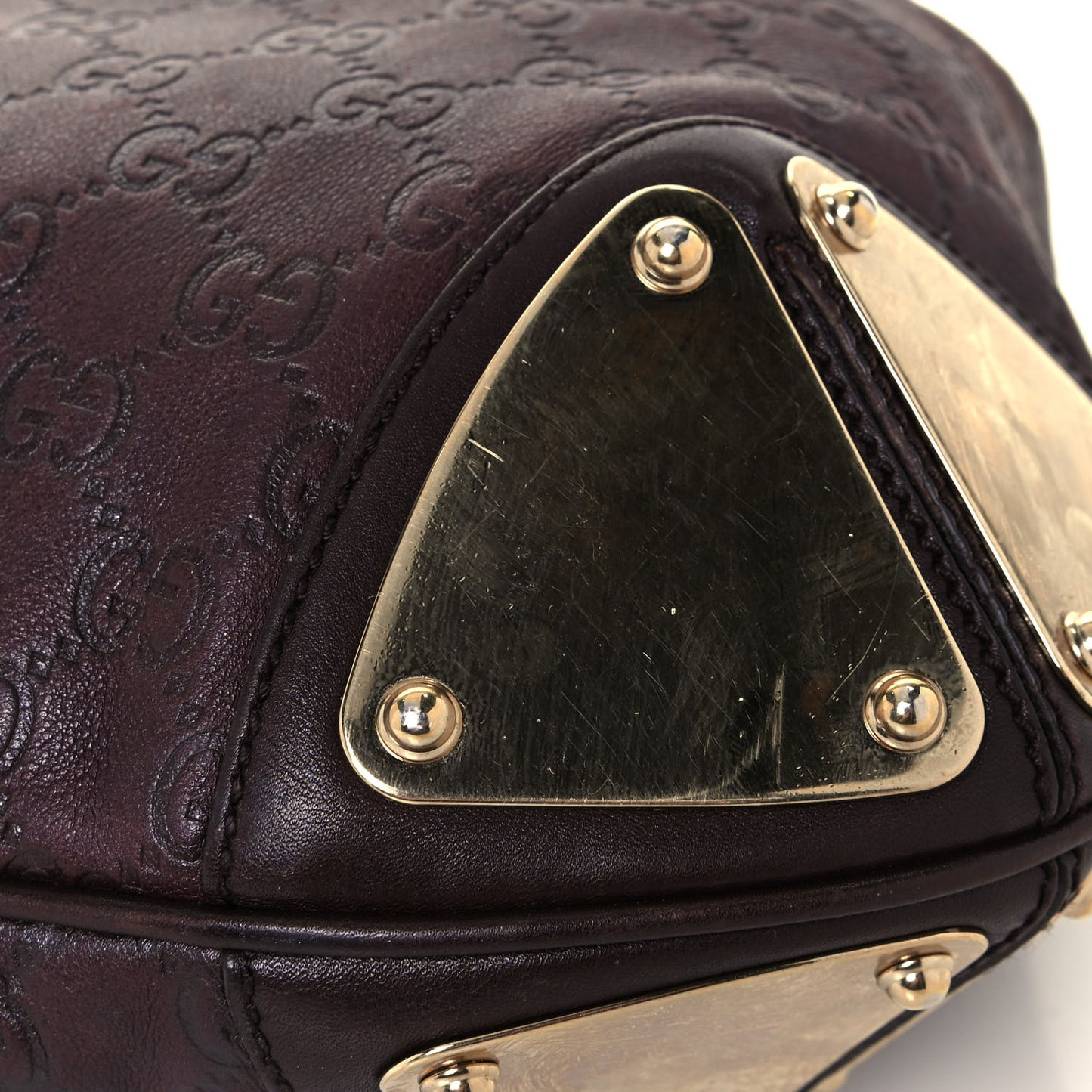 Guccissima Medium Indy Top Handle Hobo Dark Brown