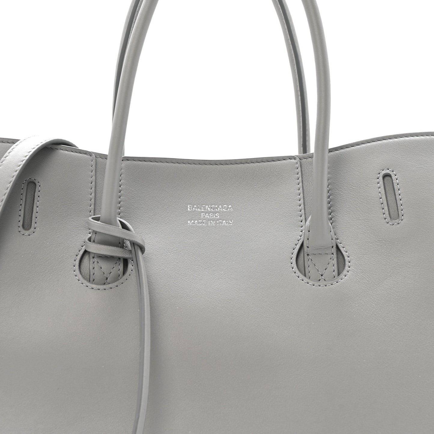 Smooth Calfskin Hampton Carry All Bag Grey