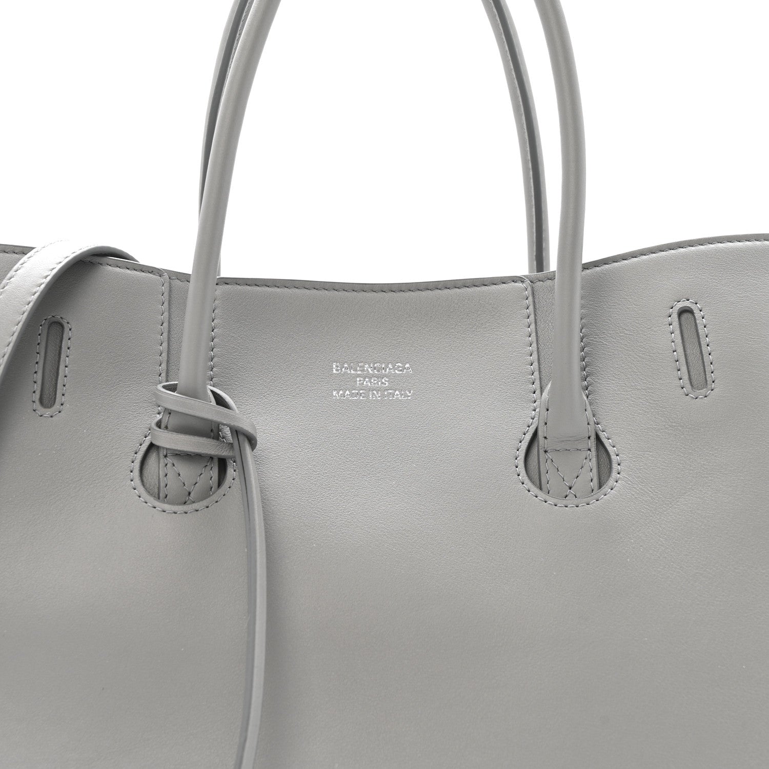 Balenciaga Smooth Calfskin Hampton Carry All Bag Grey 7 of 11