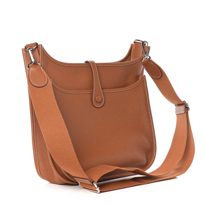 Hermes Taurillon Clemence Evelyne III PM Gold 3 of 10