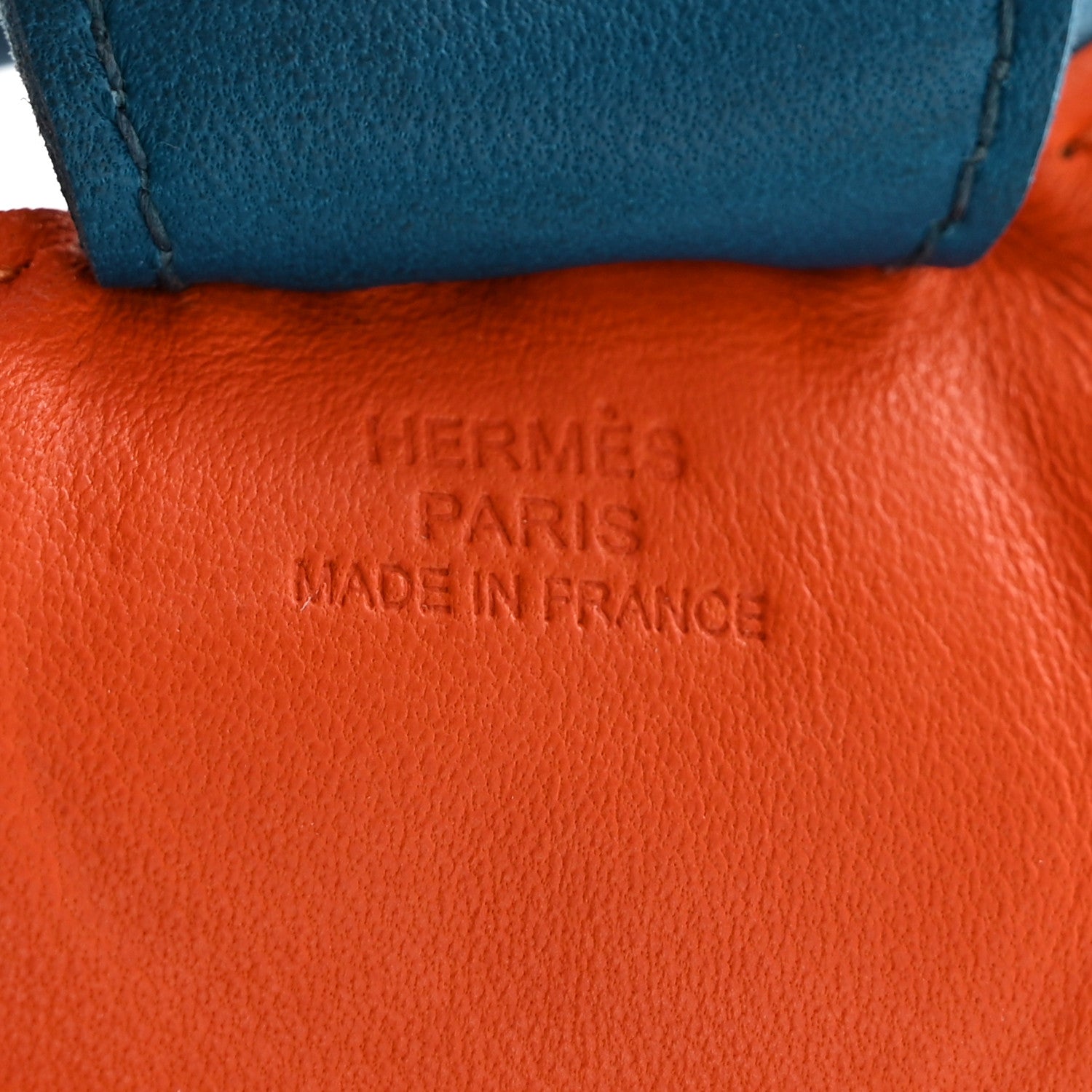 Hermes Milo Lambskin Grigri Rodeo Horse Bag Charm MM Feu Celeste Bleu Izmir 3 of 6