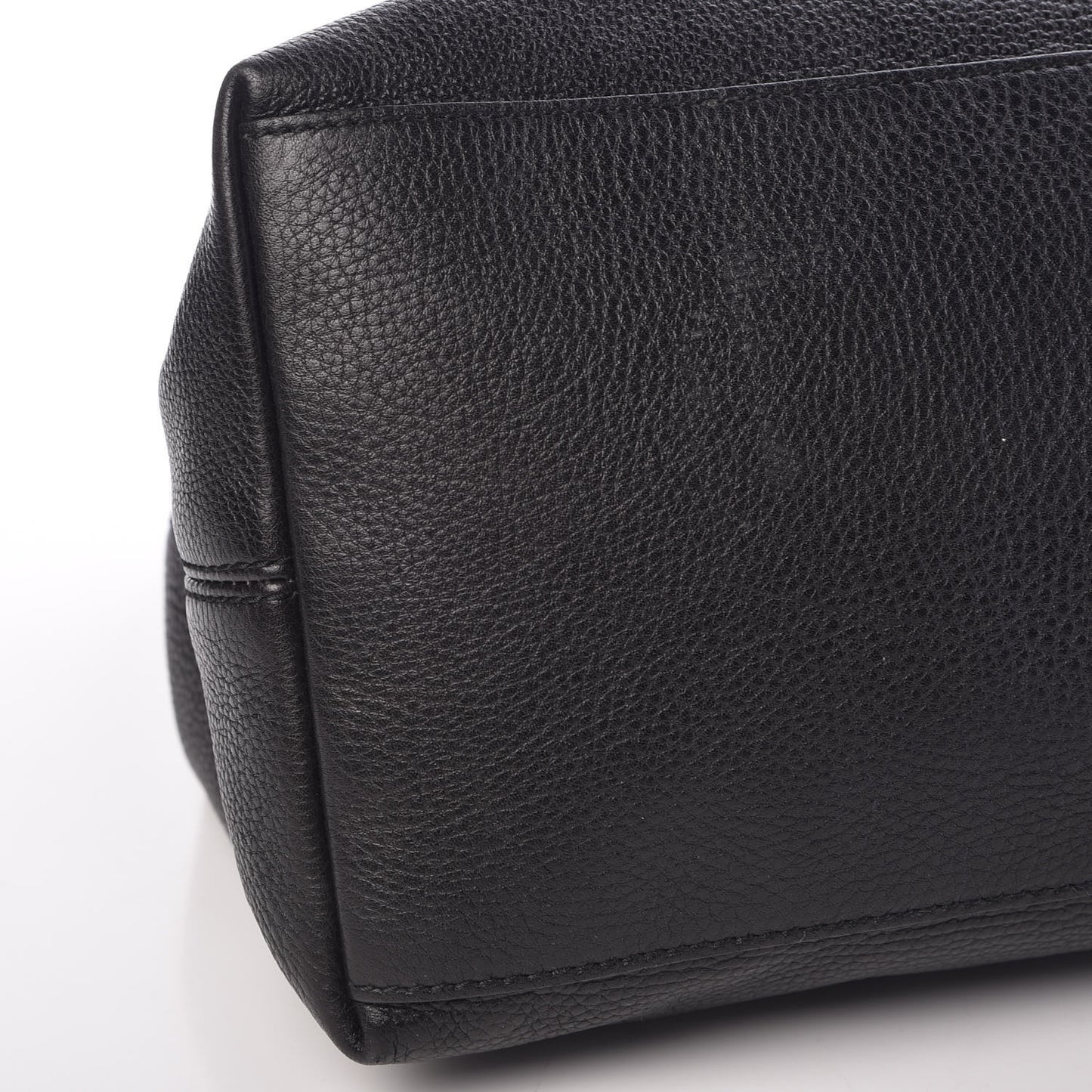 Pebbled Calfskin Large Soho Chain Shoulder Bag Black