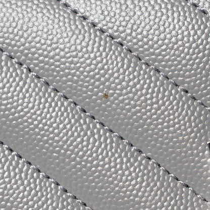 Saint Laurent Grain De Poudre Textured Mixed Matelasse Medium Triquilt Monogram Satchel New Stone 11 of 13