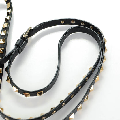Valentino Garavani Vitello Mini Rockstud Flap Saddle Crossbody Bag Black 7 of 7