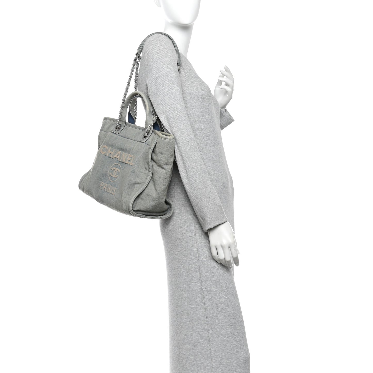 Denim Small Deauville Tote Light Blue