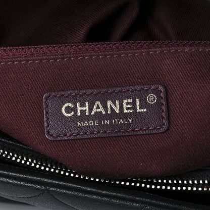 Chanel Shiny Sheepskin Quilted Large Trapezio Flap Black 6 of 12