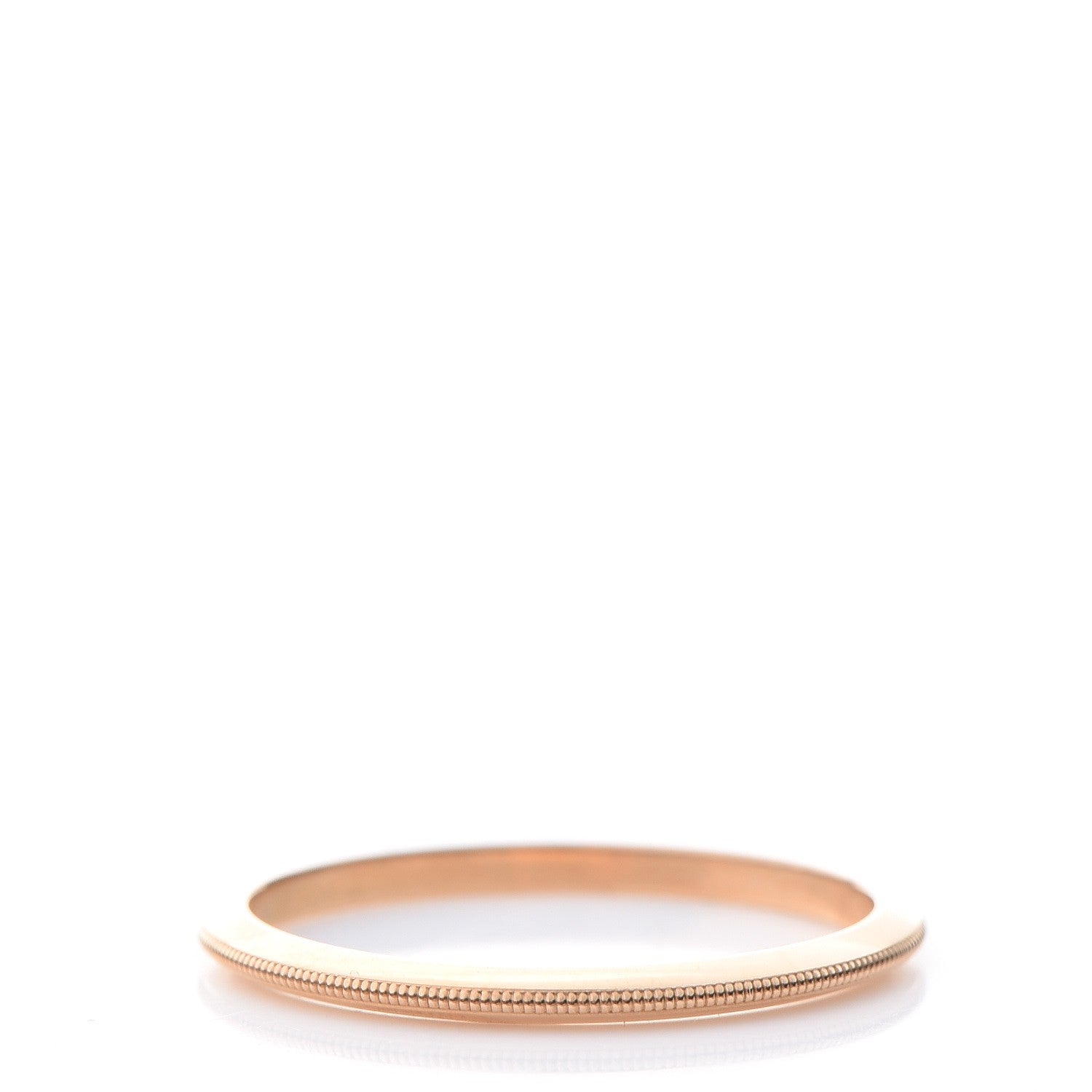 Tiffany 18K Rose Gold Milgrain Band Ring 58 8.25 4 of 5