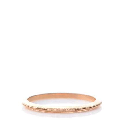 Tiffany 18K Rose Gold Milgrain Band Ring 58 8.25 4 of 5