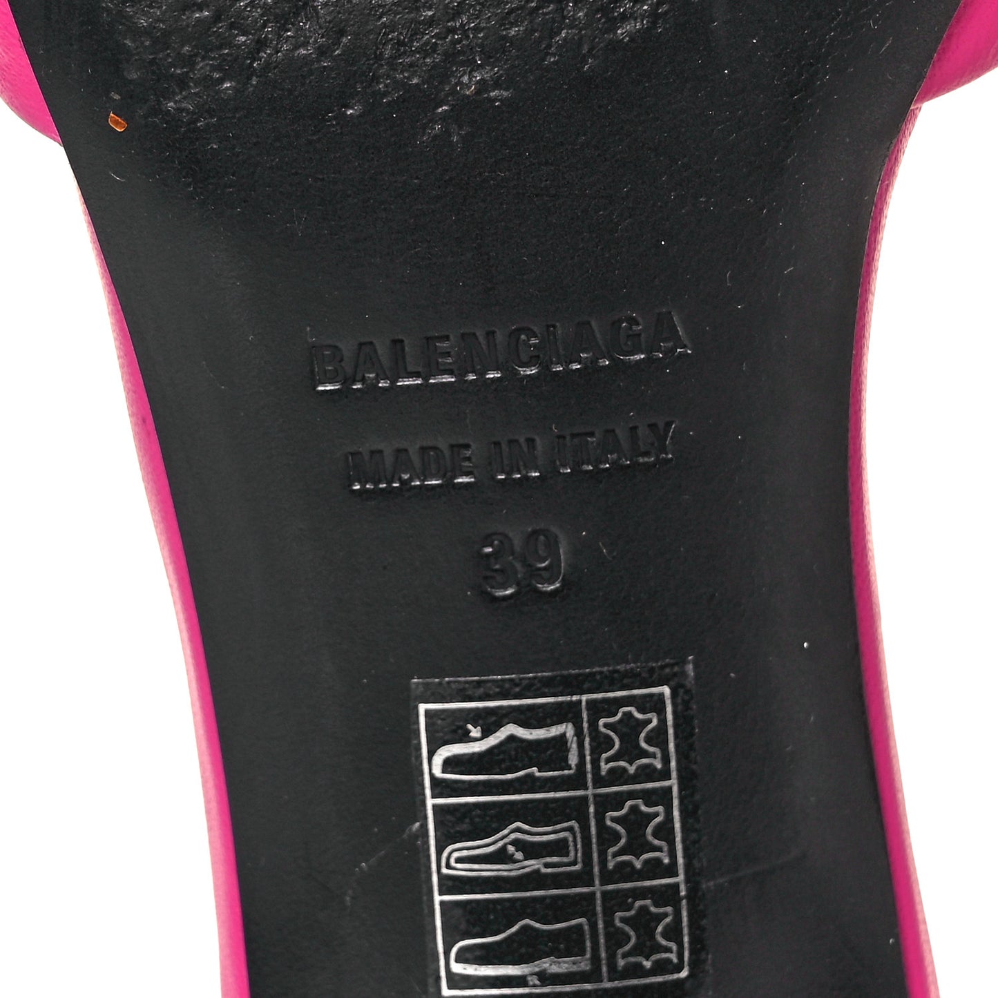 Soft Nappa Square Knife Bow Mule Sandals 39 Magenta Pink