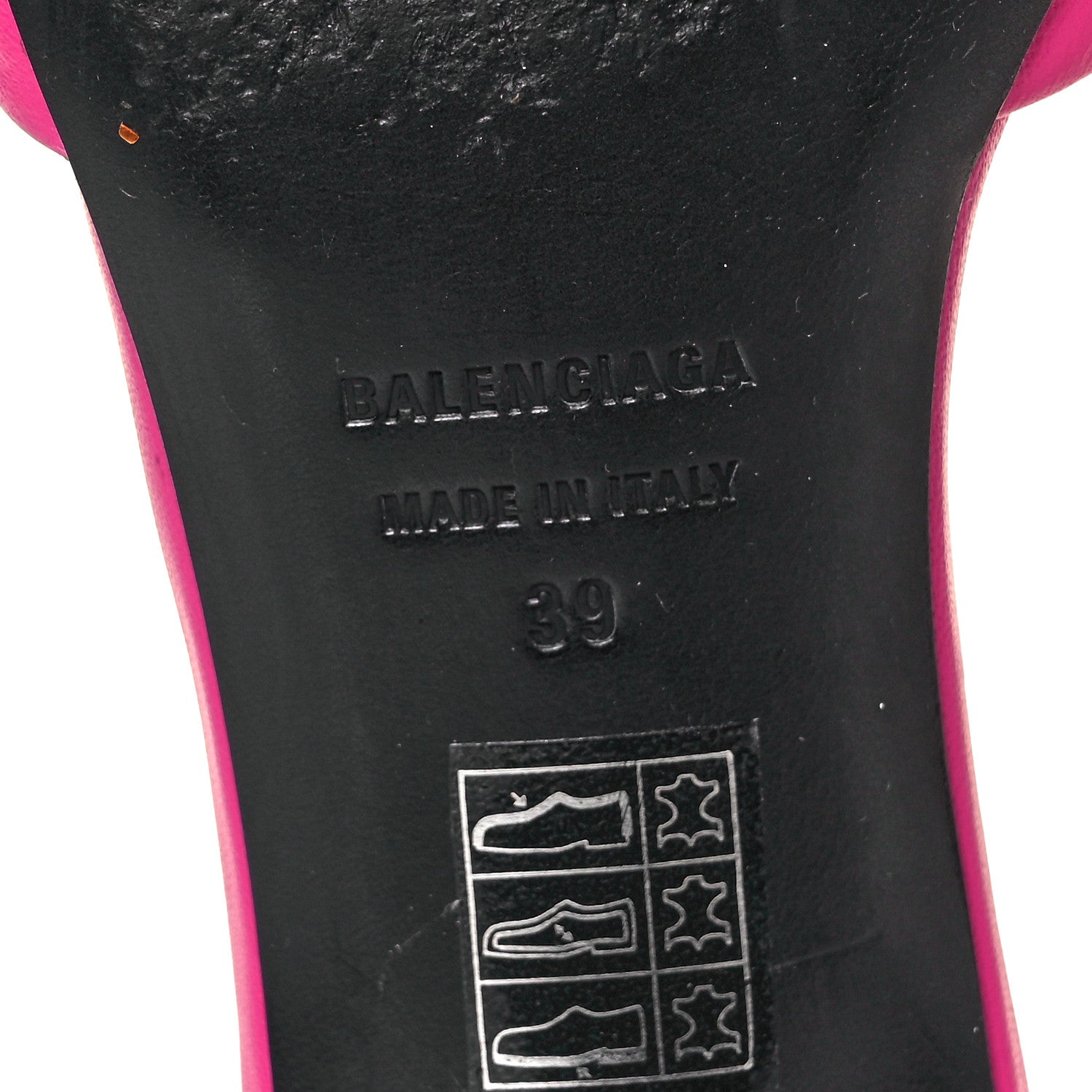 Balenciaga Soft Nappa Square Knife Bow Mule Sandals 39 Magenta Pink 6 of 10