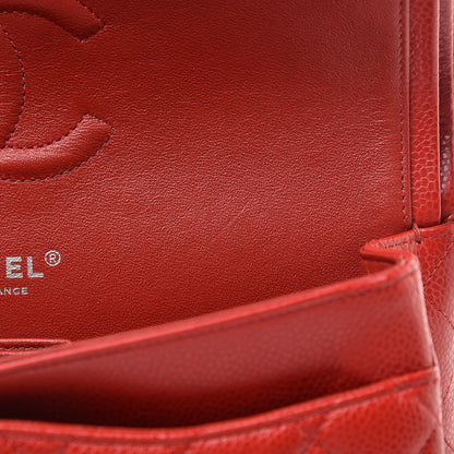 Chanel Caviar Quilted Medium Double Flap Red 11 of 12